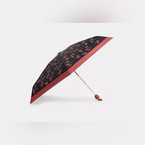 🍒Coach UV Protection Mini Umbrella Cherry Print NWT CDF36
